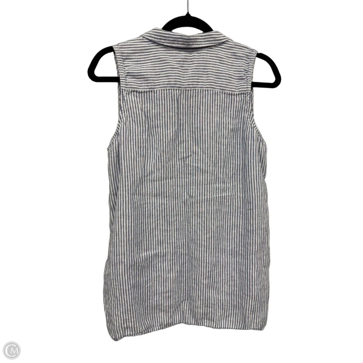 Top Sleeveless By J. Jill In Blue & White, Size: Mp