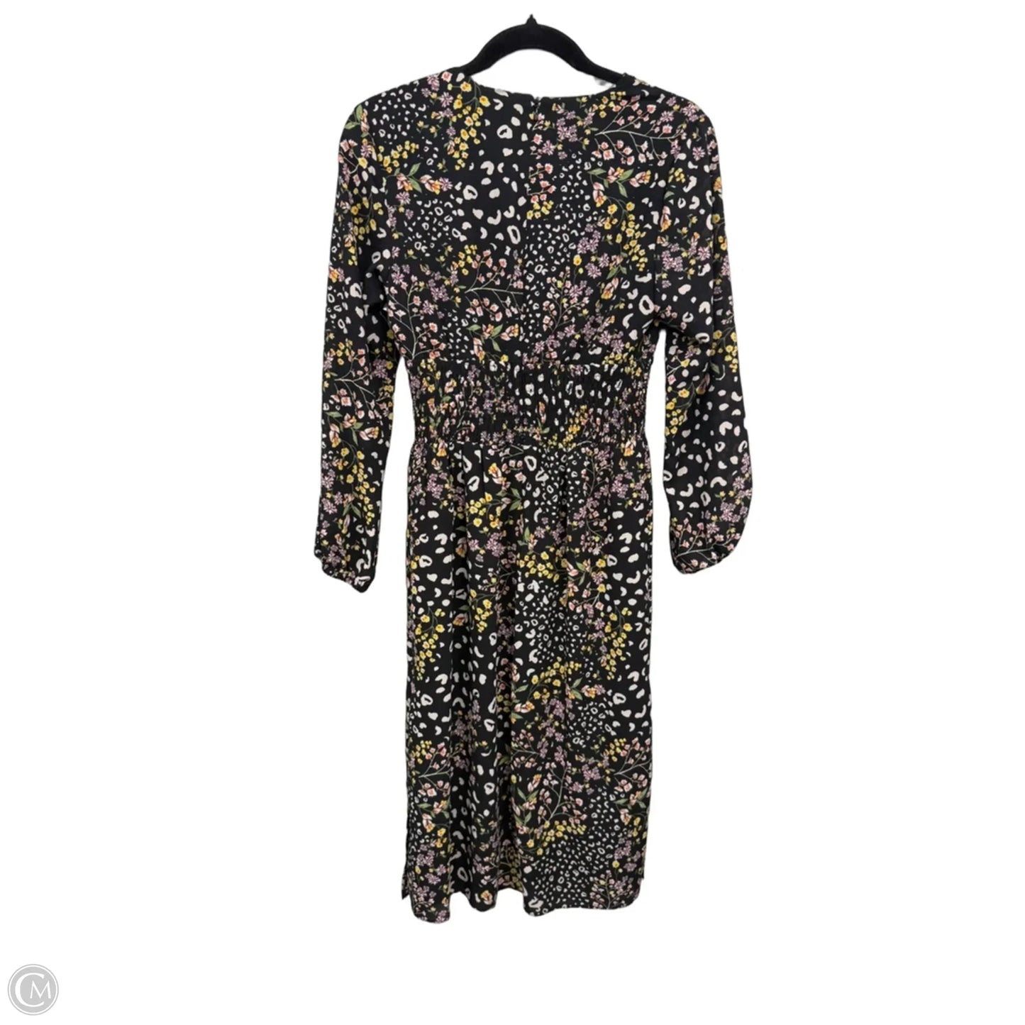 Dress Casual Midi By Rachel Roy In Black & Yellow, Size: 6