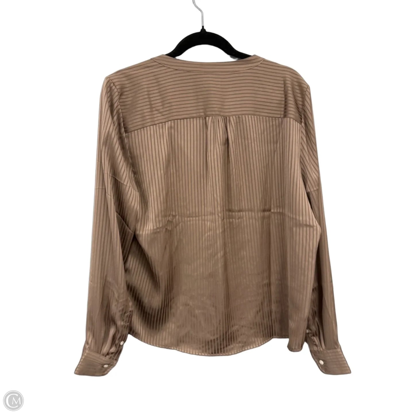 Blouse Long Sleeve By J. Crew In Tan, Size: L