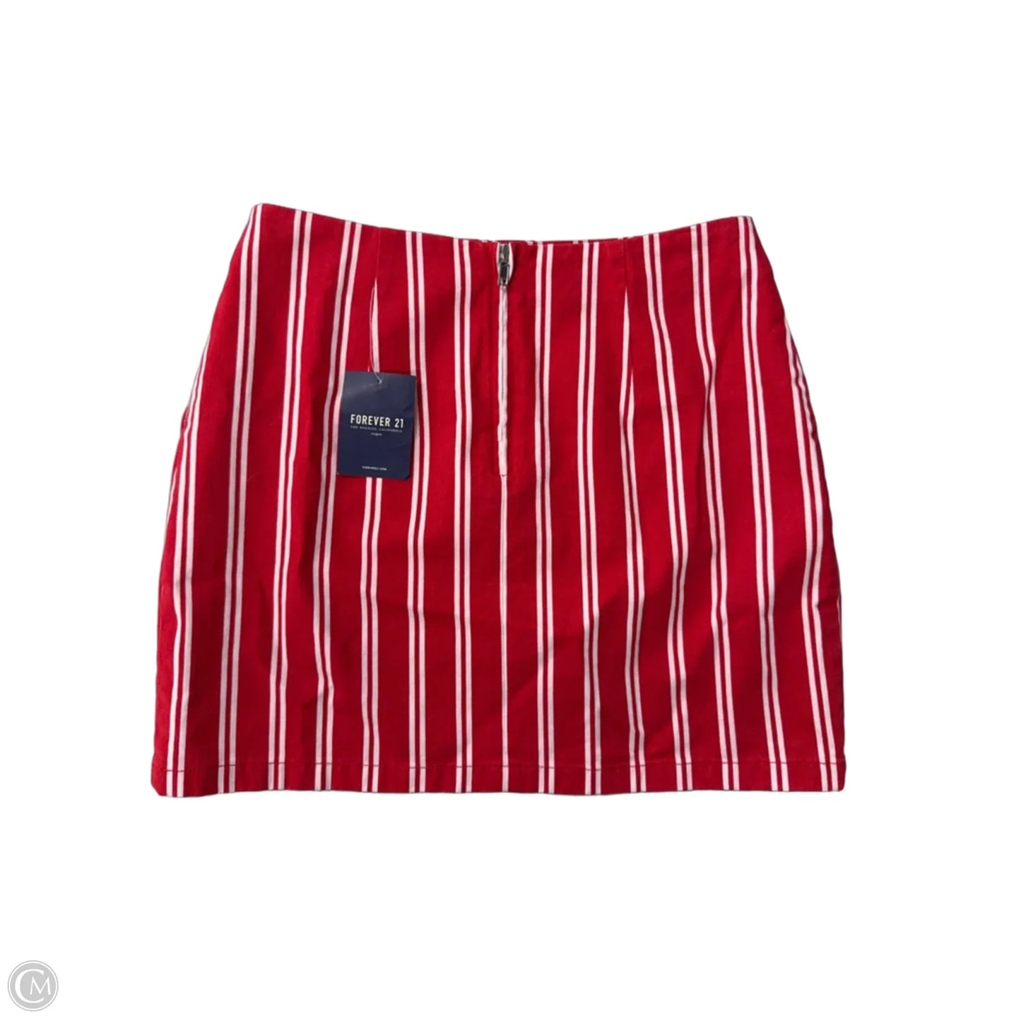 Skirt Mini & Short By Forever 21 In Red & White, Size: M