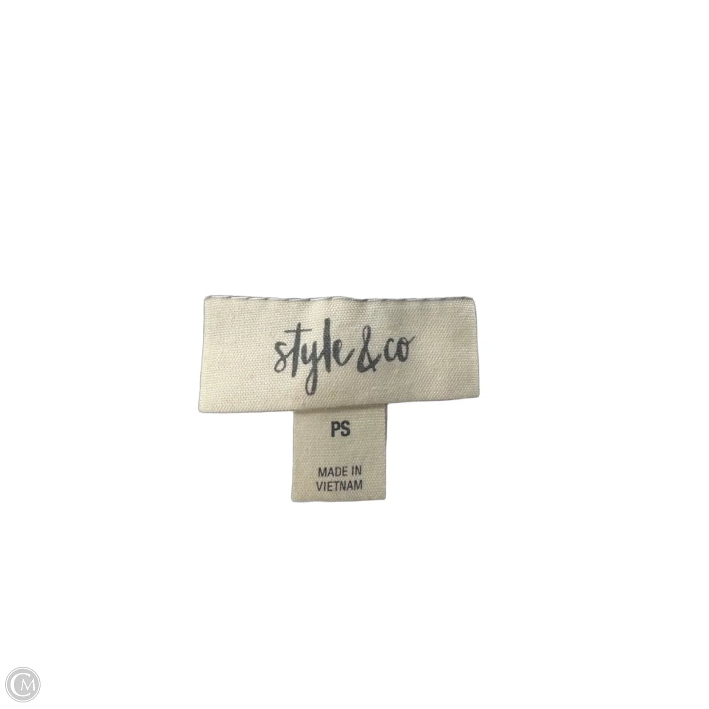Top 3/4 Sleeve By Style And Company In Blue & White, Size: S