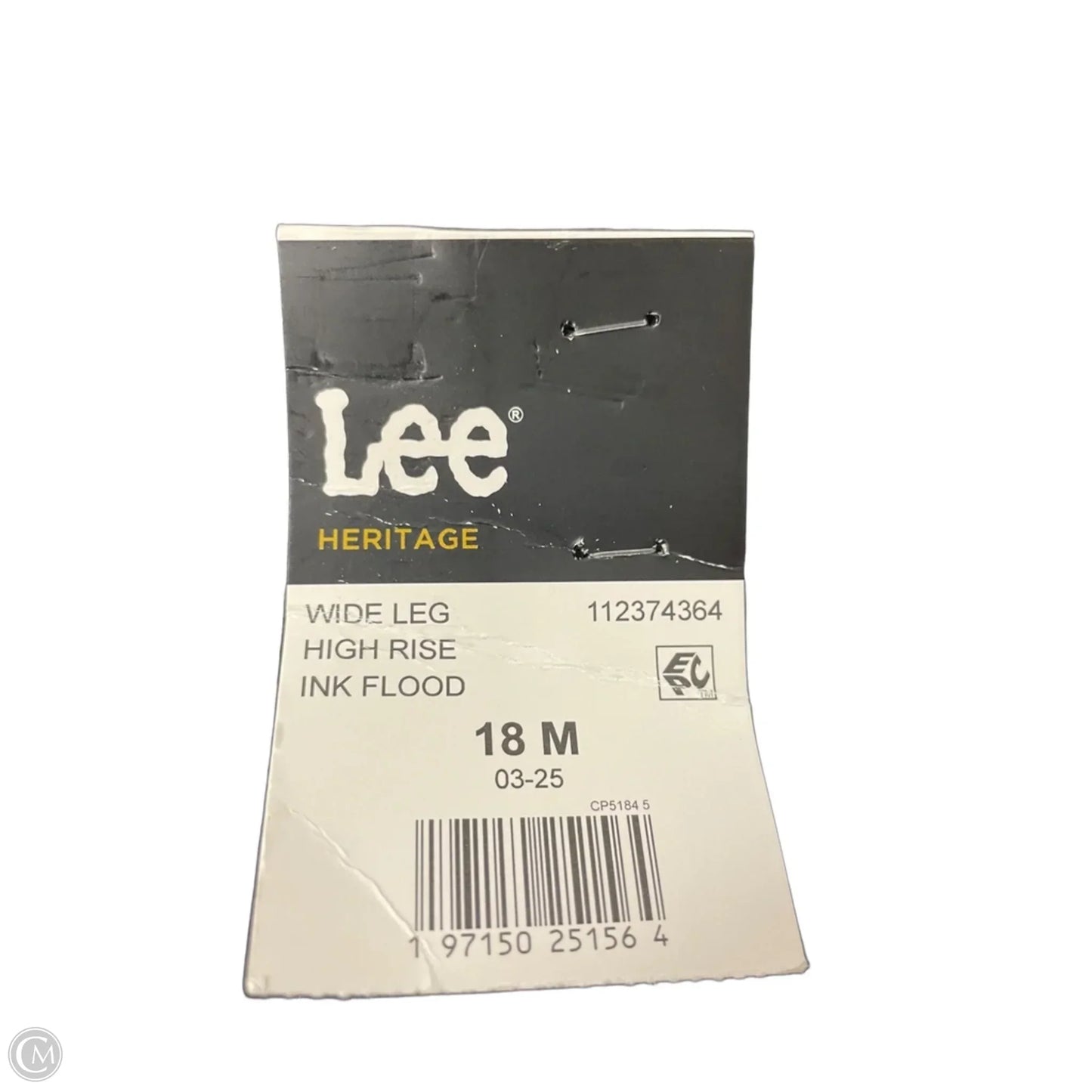 Jeans Wide Leg By Lee In Black, Size: 18