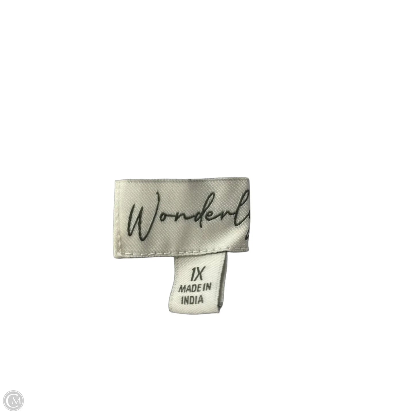 Top 3/4 Sleeve By Wonderly In Blue & Pink, Size: 1x