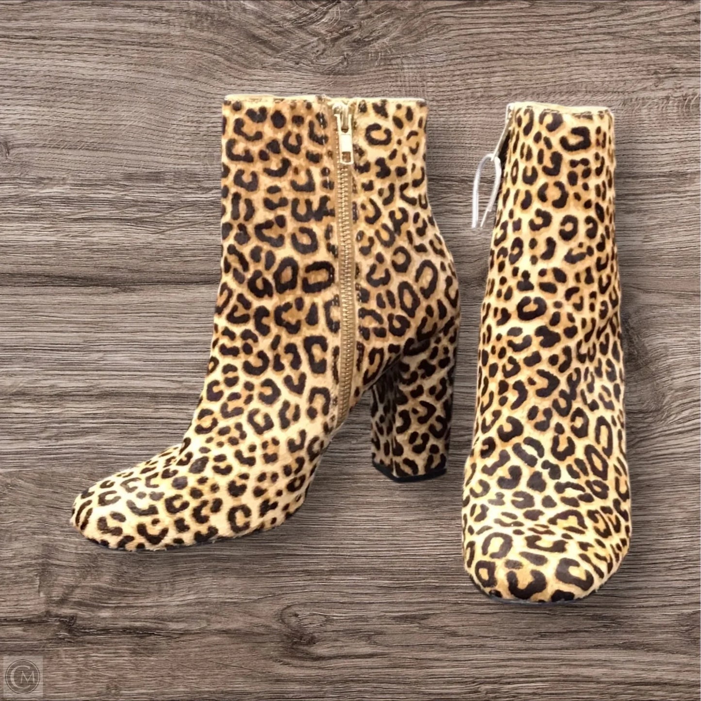 Boots Ankle Heels By Steve Madden In Animal Print, Size: 8