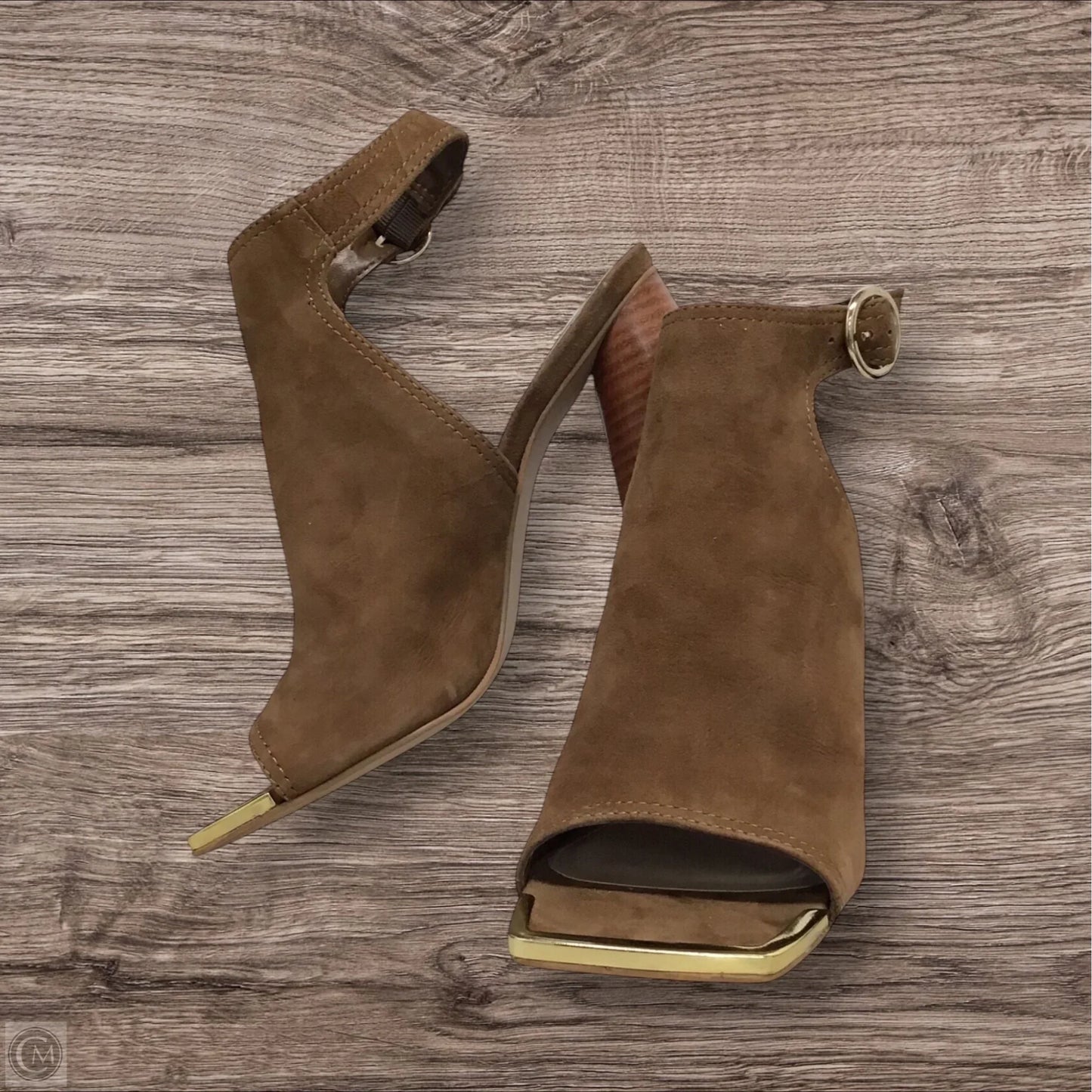 Sandals Heels Block By Steve Madden In Brown, Size: 7.5