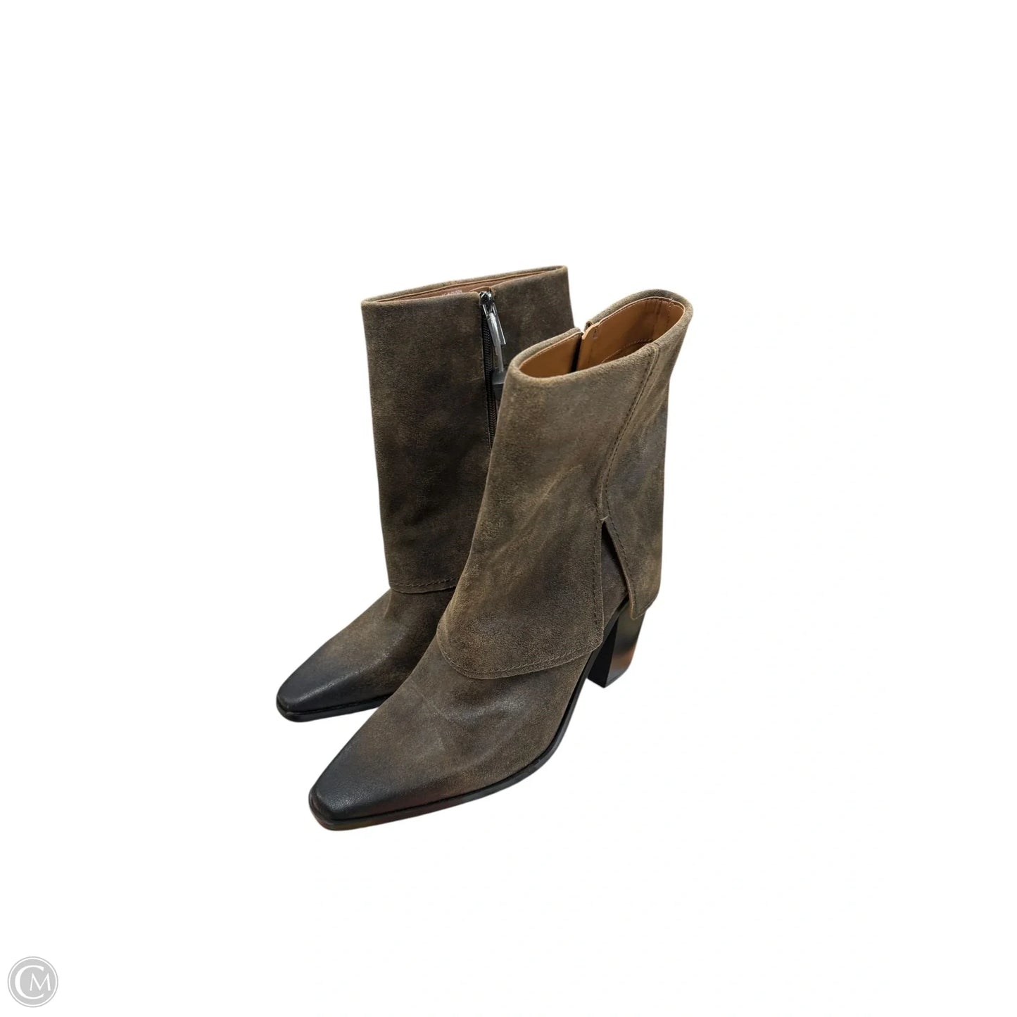 Boots Ankle Heels By Vince Camuto In Brown, Size: 9