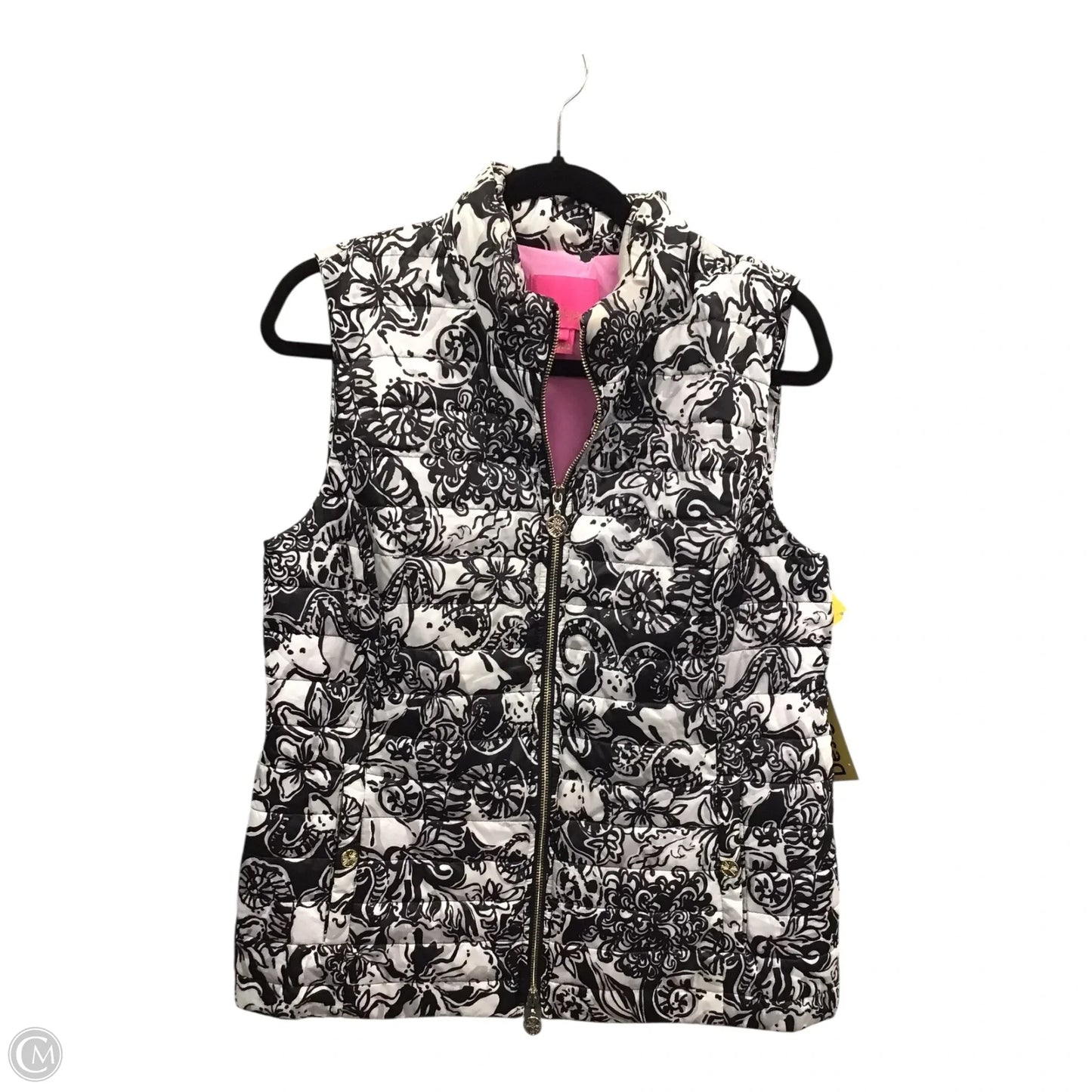 Vest Designer By Lilly Pulitzer In Black & White, Size: L