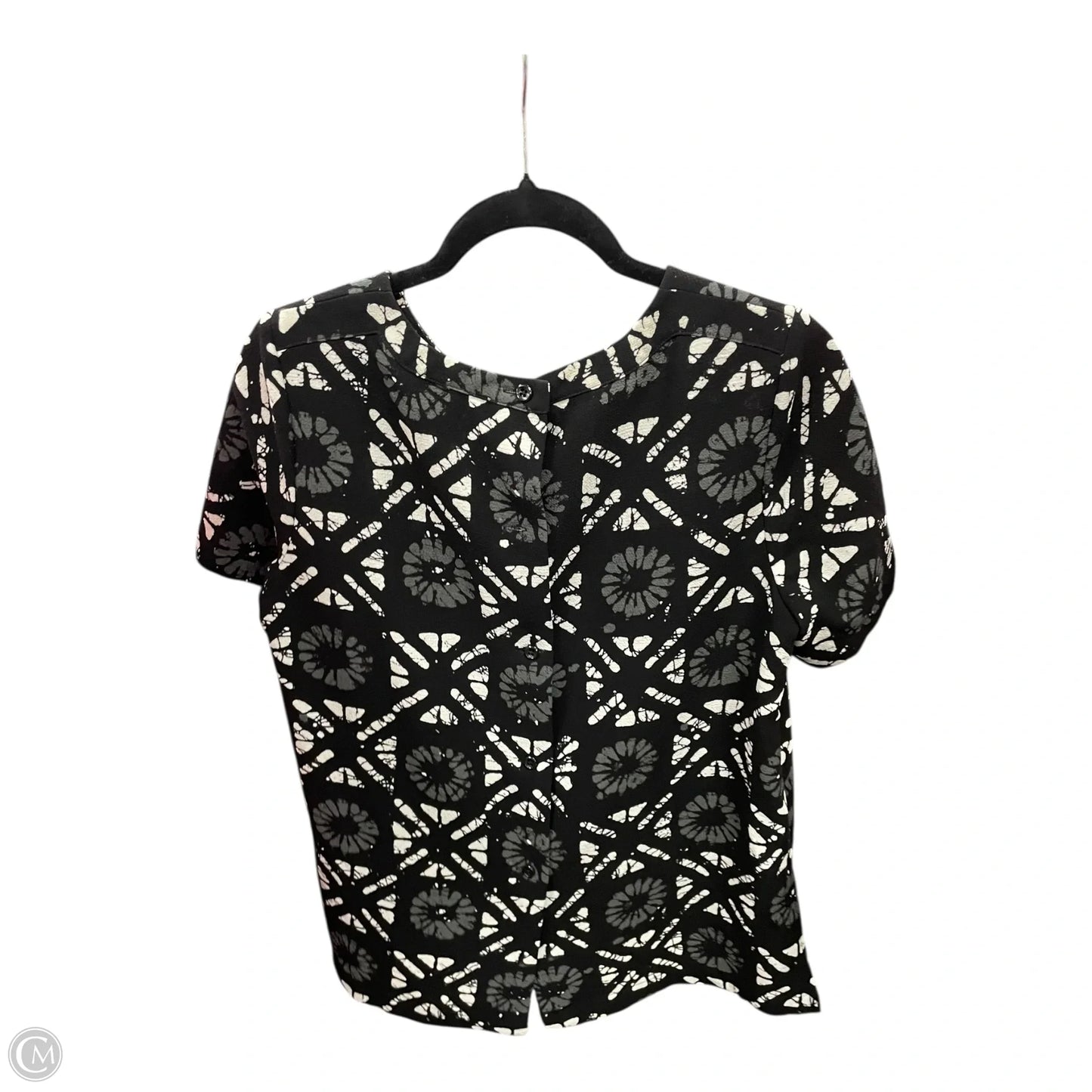 Top Short Sleeve By Madewell In Geometric Pattern, Size: M