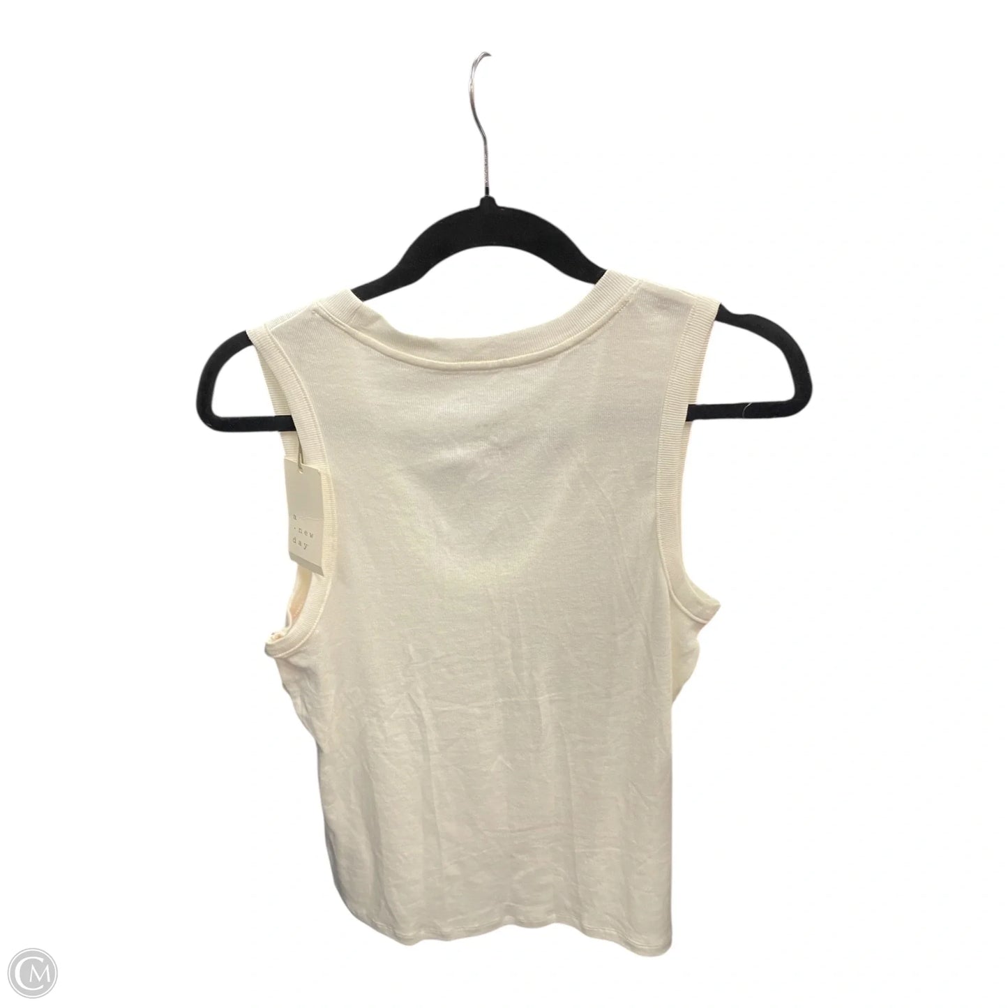 Top Sleeveless Basic By A New Day In Cream, Size: Xl