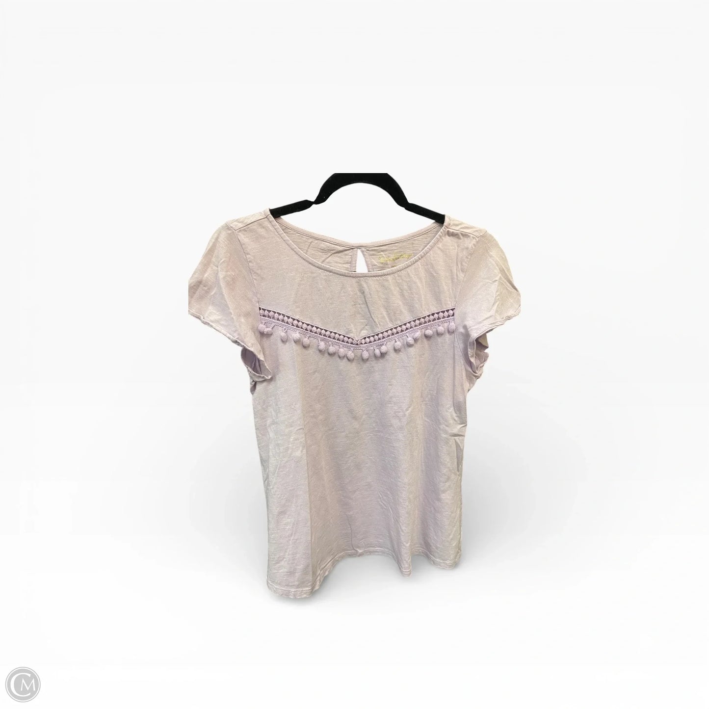 Top Short Sleeve Designer By Lilly Pulitzer In Purple, Size: M