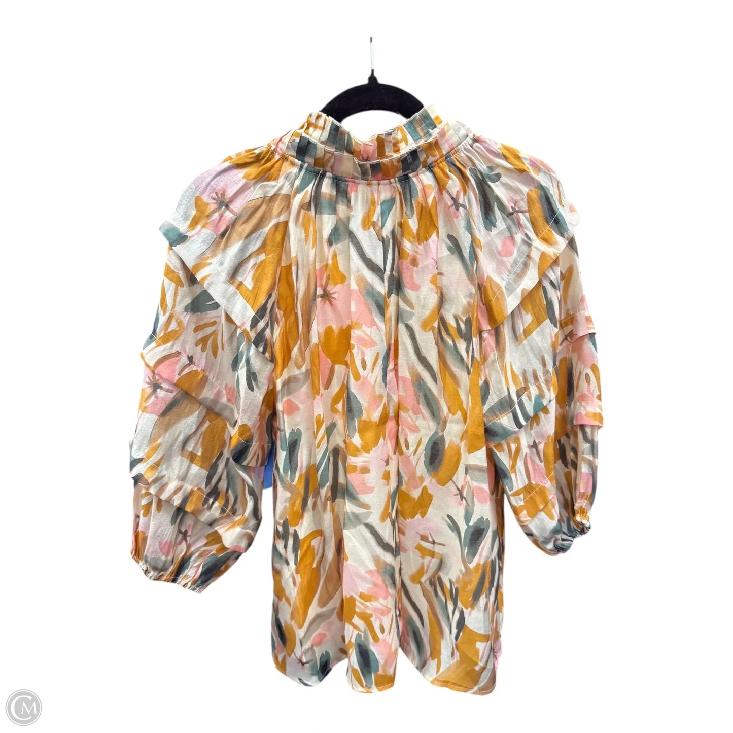 Blouse 3/4 Sleeve By Entro In Floral Print, Size: M