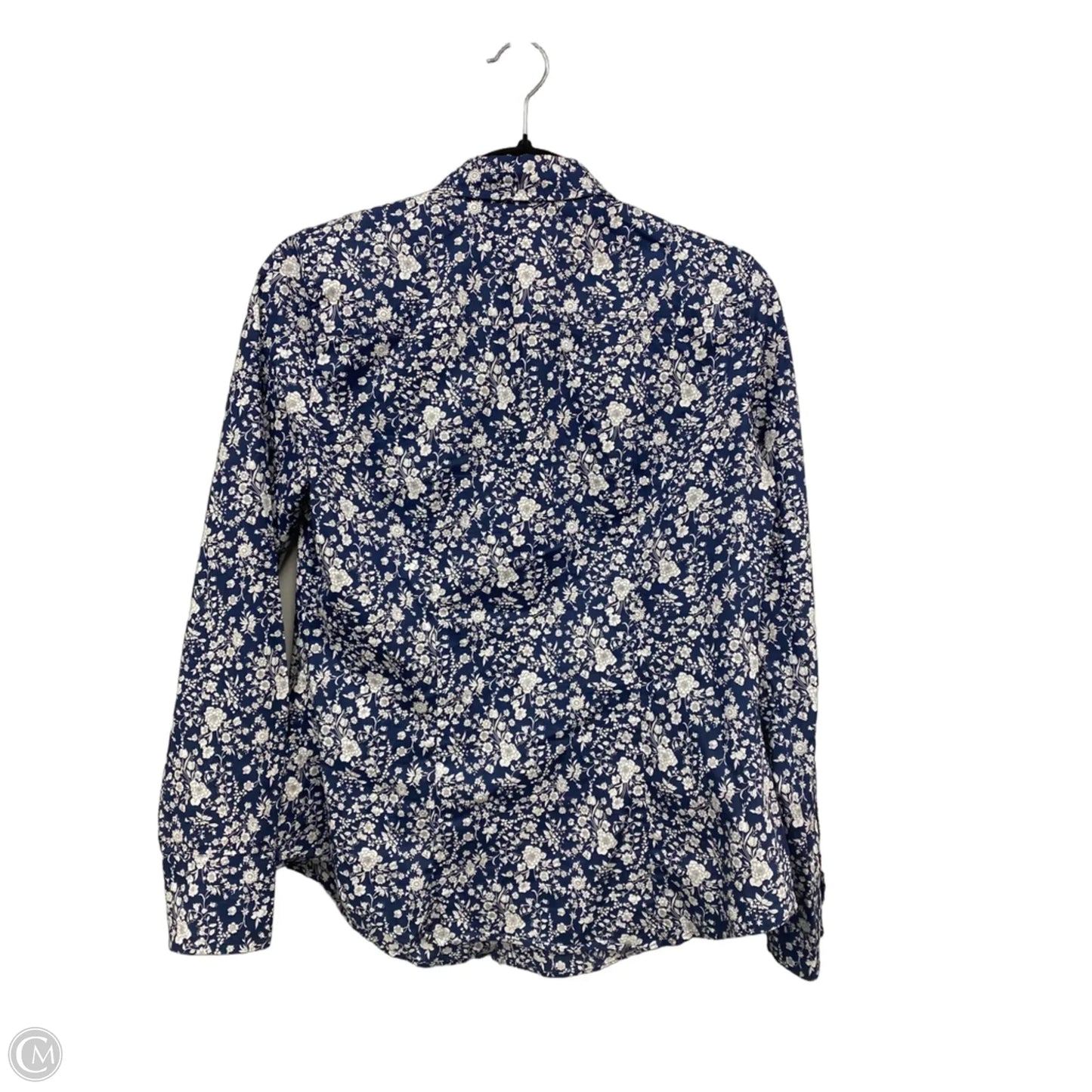 Top Long Sleeve By J. Crew In Blue & White, Size: 4
