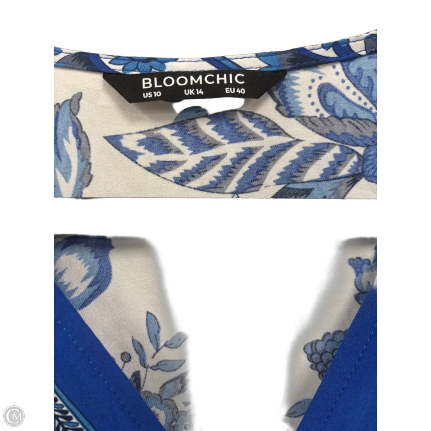 Dress Casual Maxi By Bloomchic In Blue & White, Size: 10