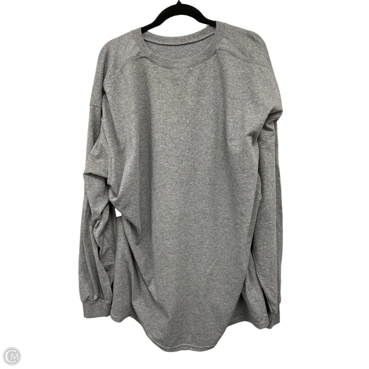 Top Long Sleeve Basic By Gildan In Grey, Size: 3x