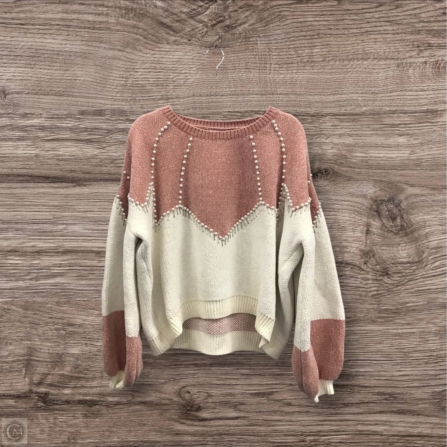 Sweater By Pol In Pink & Yellow, Size: L