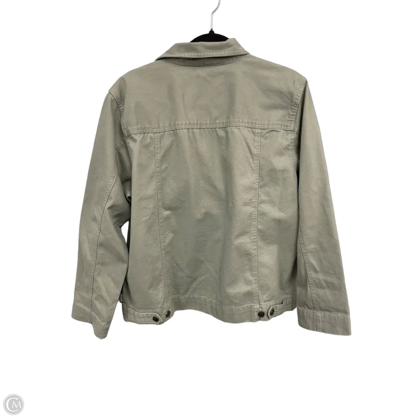 Jacket Denim By Clothes Mentor In Green, Size: L