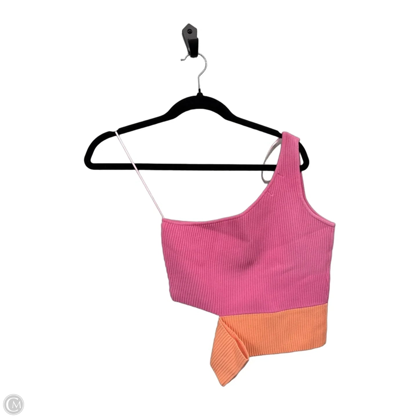 Top Sleeveless By Vestique In Orange & Pink, Size: M