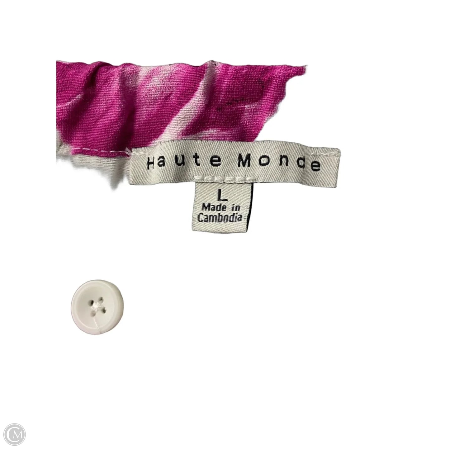 Skirt Set 2pc By Haute Monde In Purple & White, Size: L