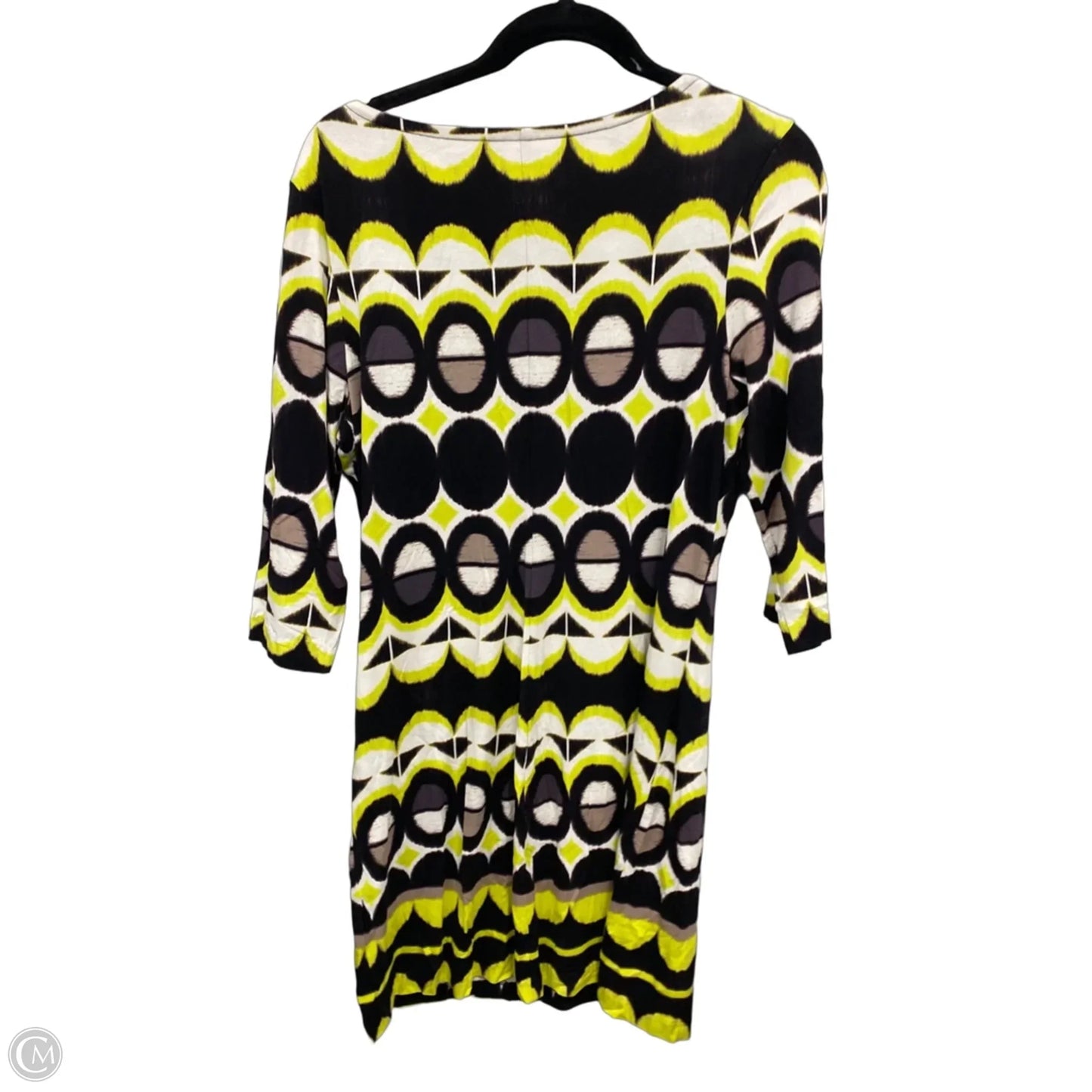 Dress Casual Midi By Donna Ricco In Black & Green, Size: M
