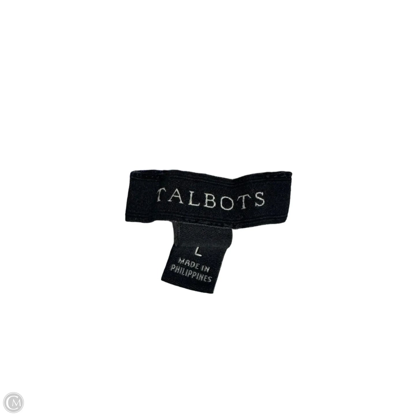 Top 3/4 Sleeve By Talbots In Black & Cream, Size: L