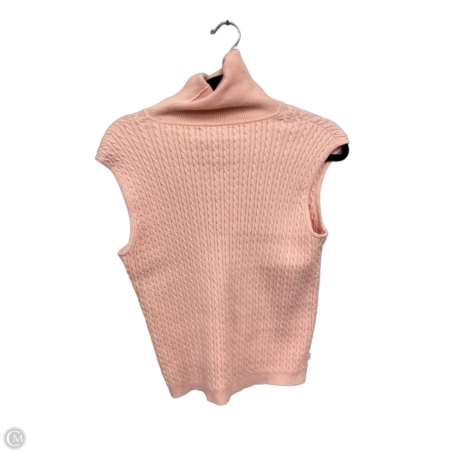 Vest Sweater By Lauren By Ralph Lauren In Pink, Size: L