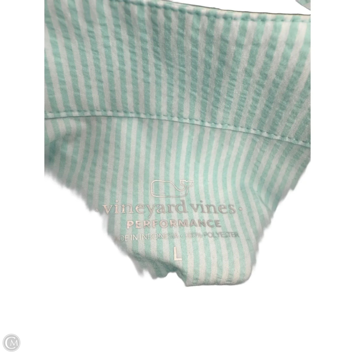 Dress Casual Short By Vineyard Vines In Blue & White, Size: L