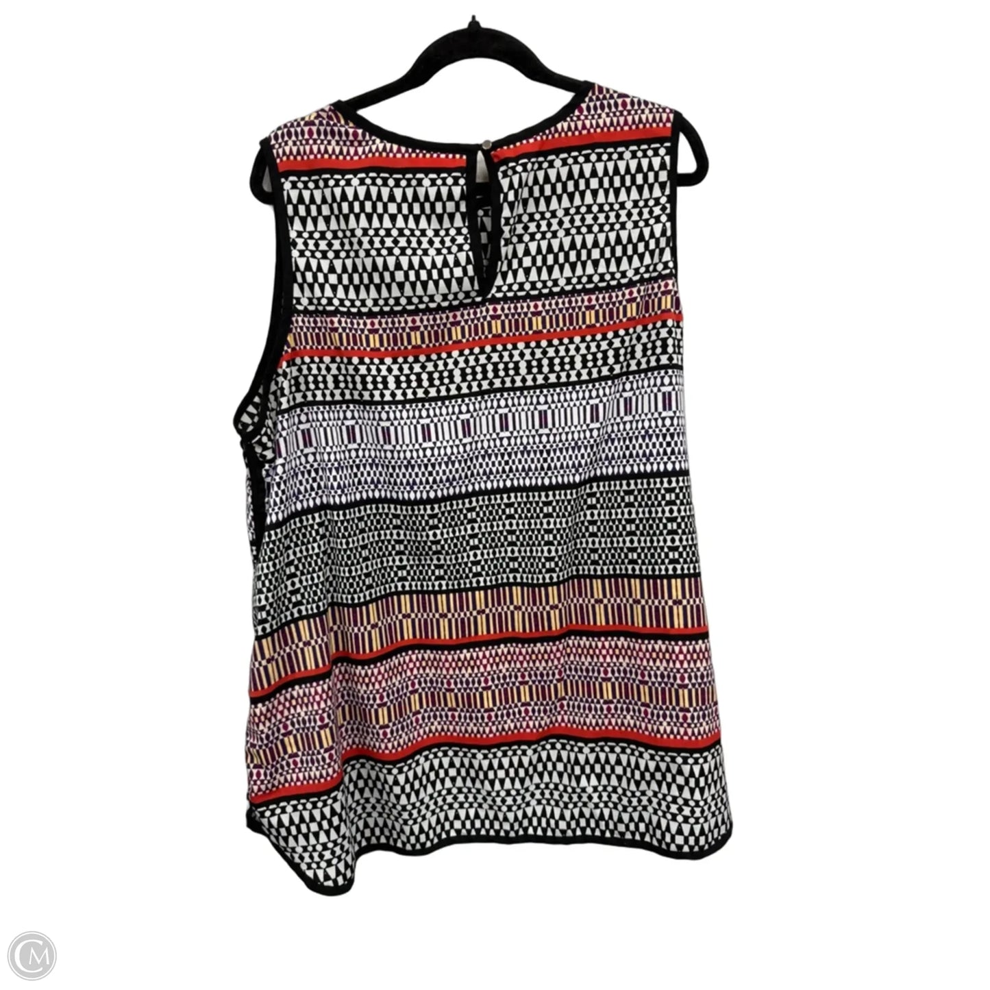 Top Sleeveless By Liz Claiborne In Geometric Pattern, Size: 3x