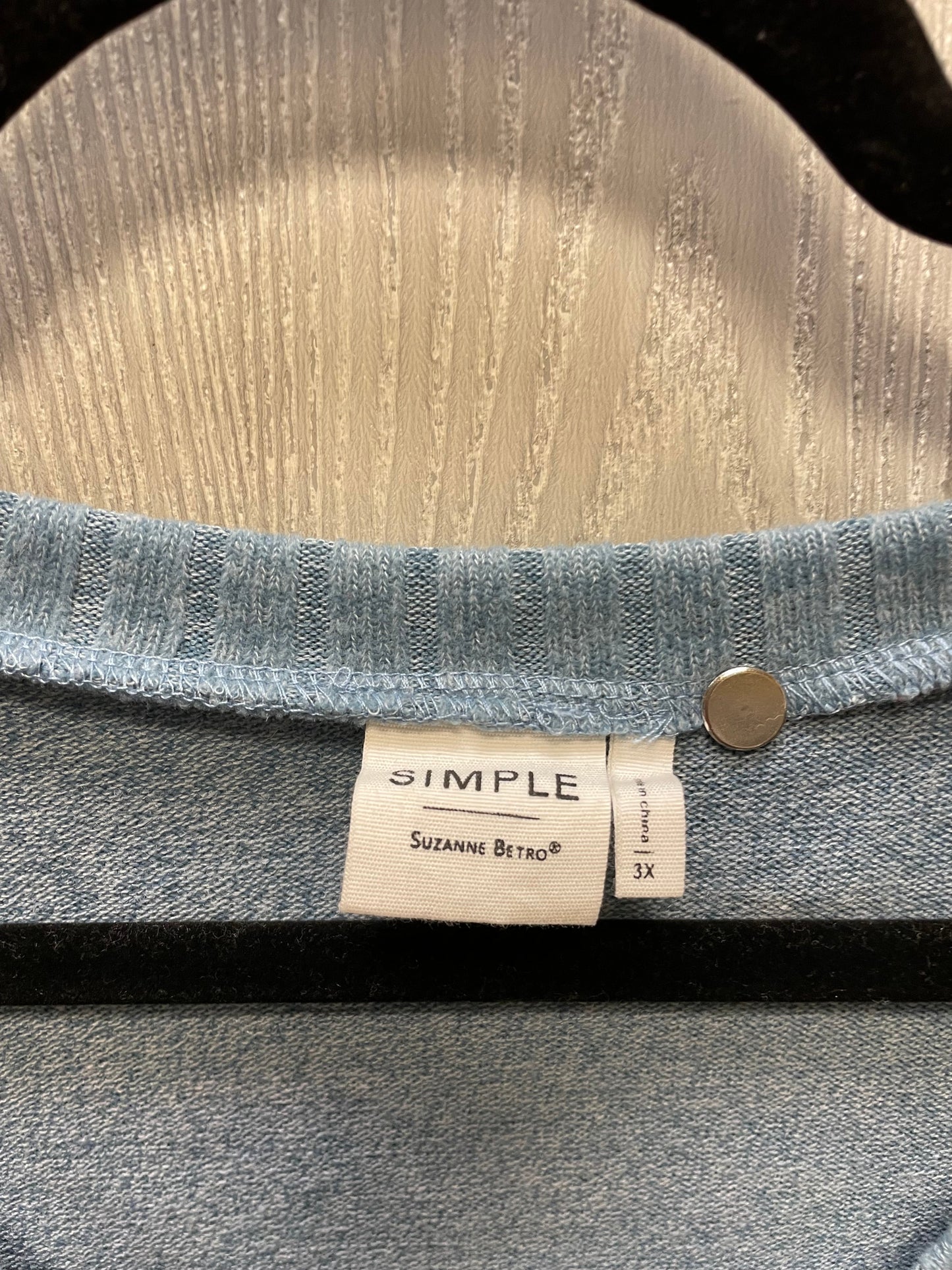 Sweater By Simple In Blue, Size: 3x