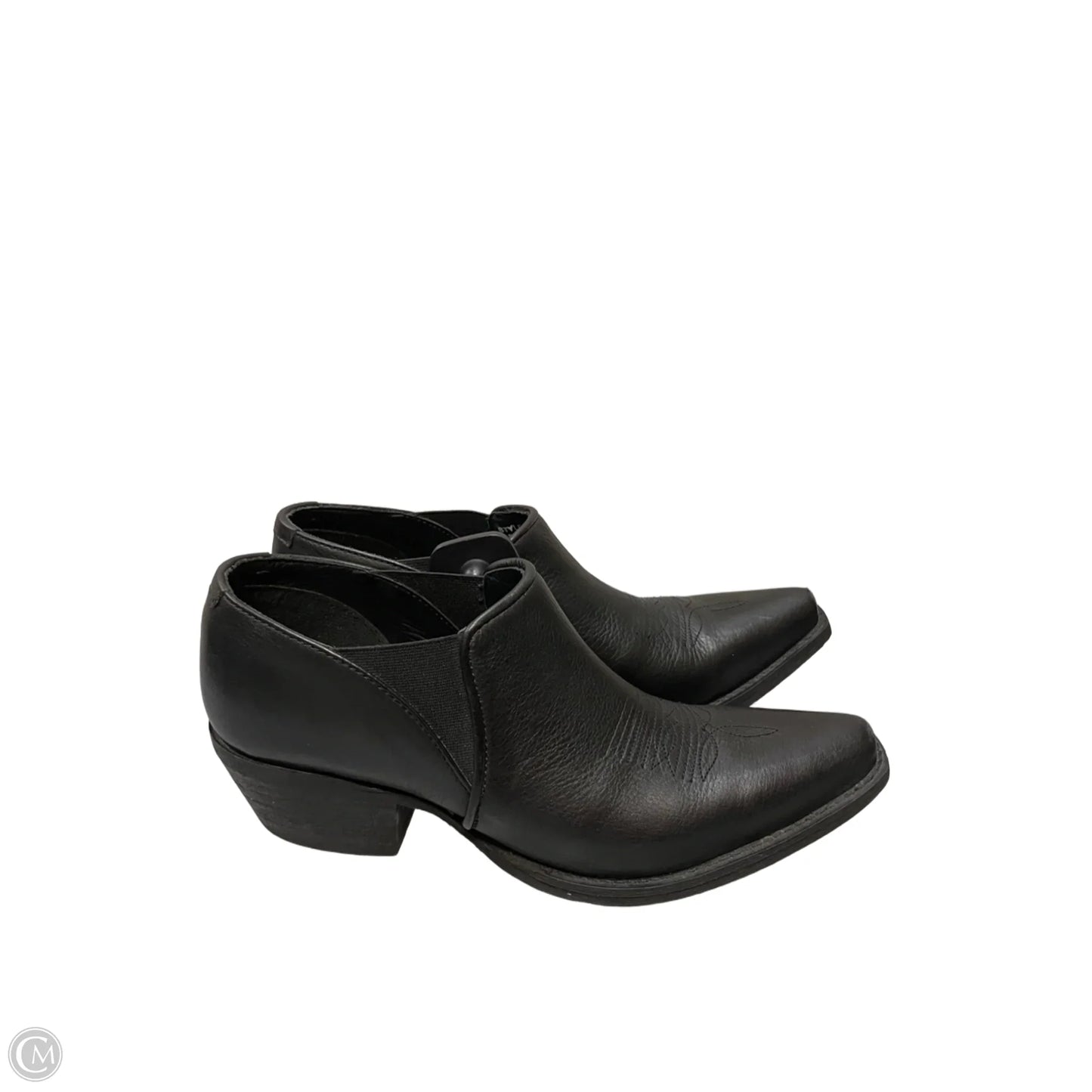 Boots Ankle Heels By Clothes Mentor In Black, Size: 7.5