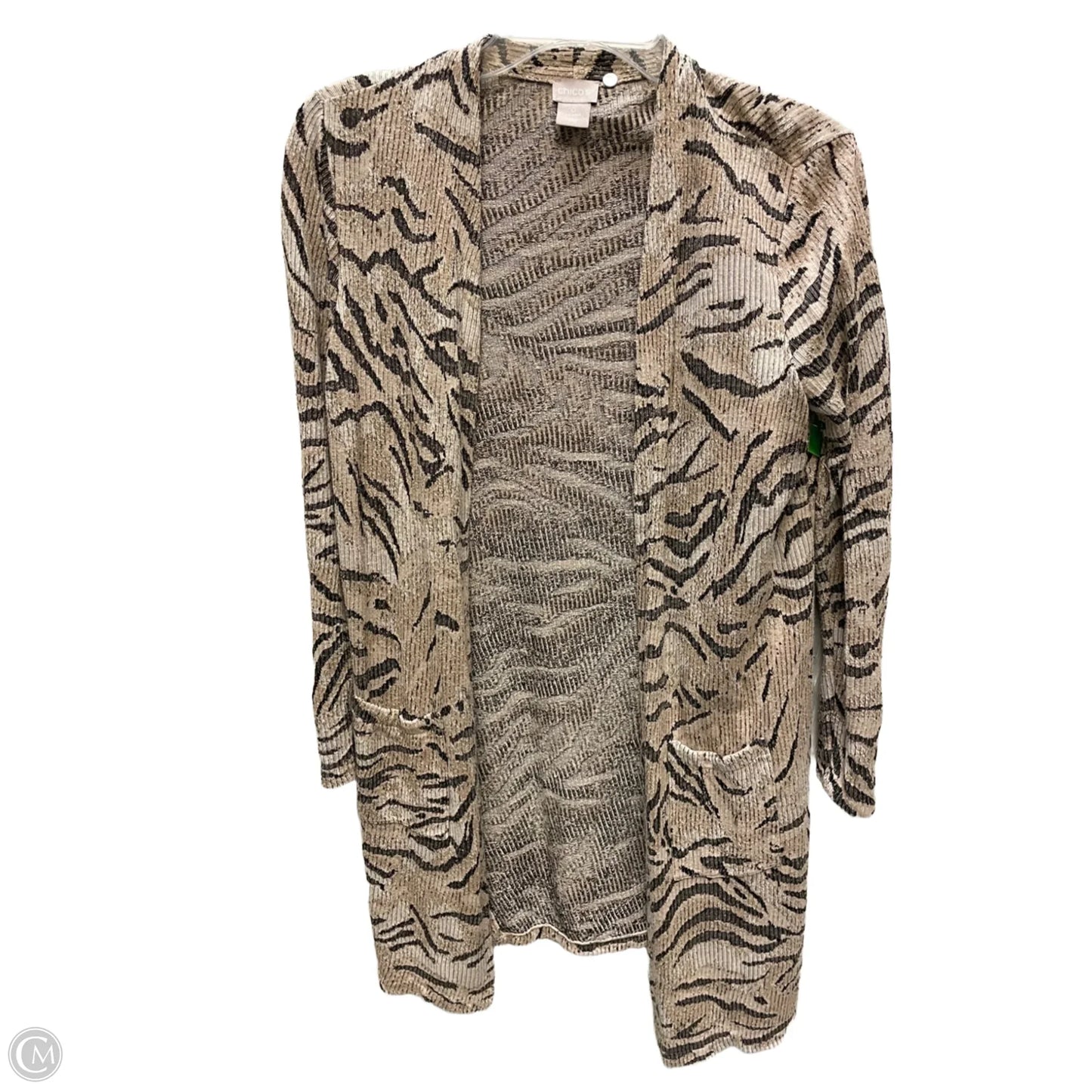 Cardigan By Chicos In Animal Print, Size: S