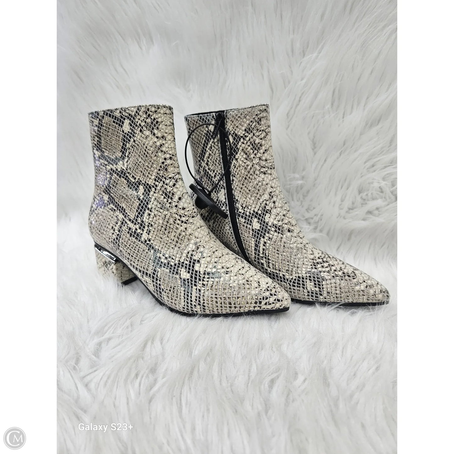 Boots Ankle Heels By Vaneli In Snakeskin Print, Size: 6