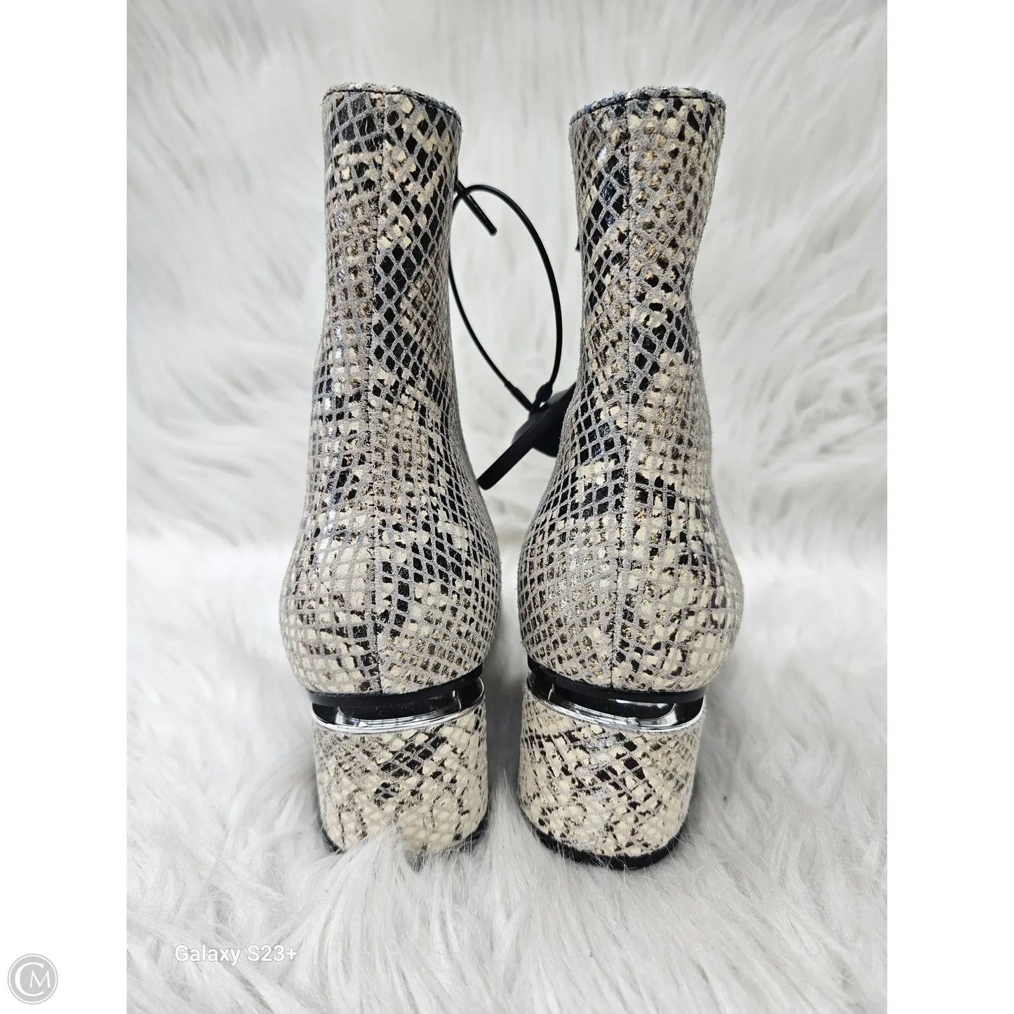 Boots Ankle Heels By Vaneli In Snakeskin Print, Size: 6