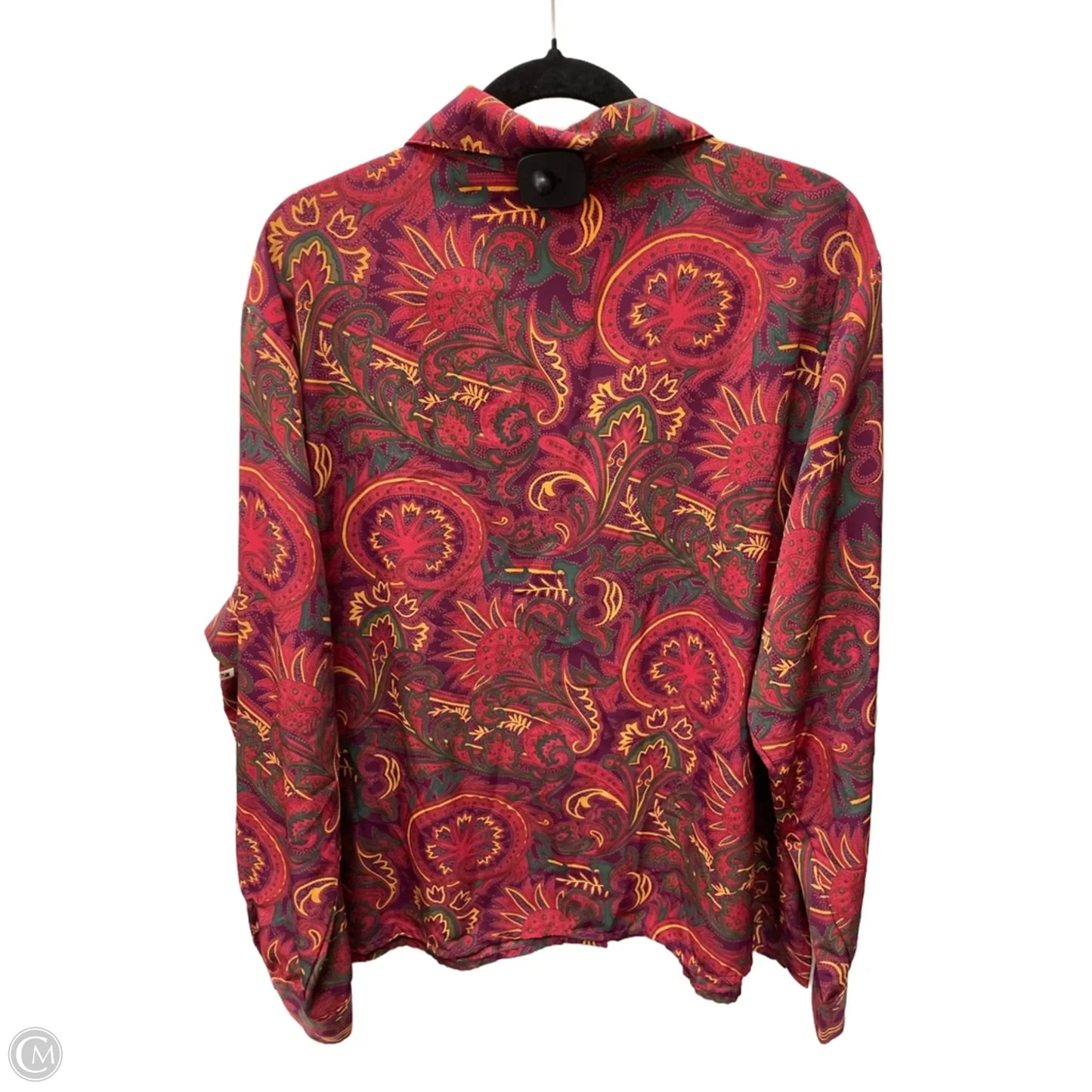 Top Long Sleeve By Notations In Paisley Print, Size: 1x