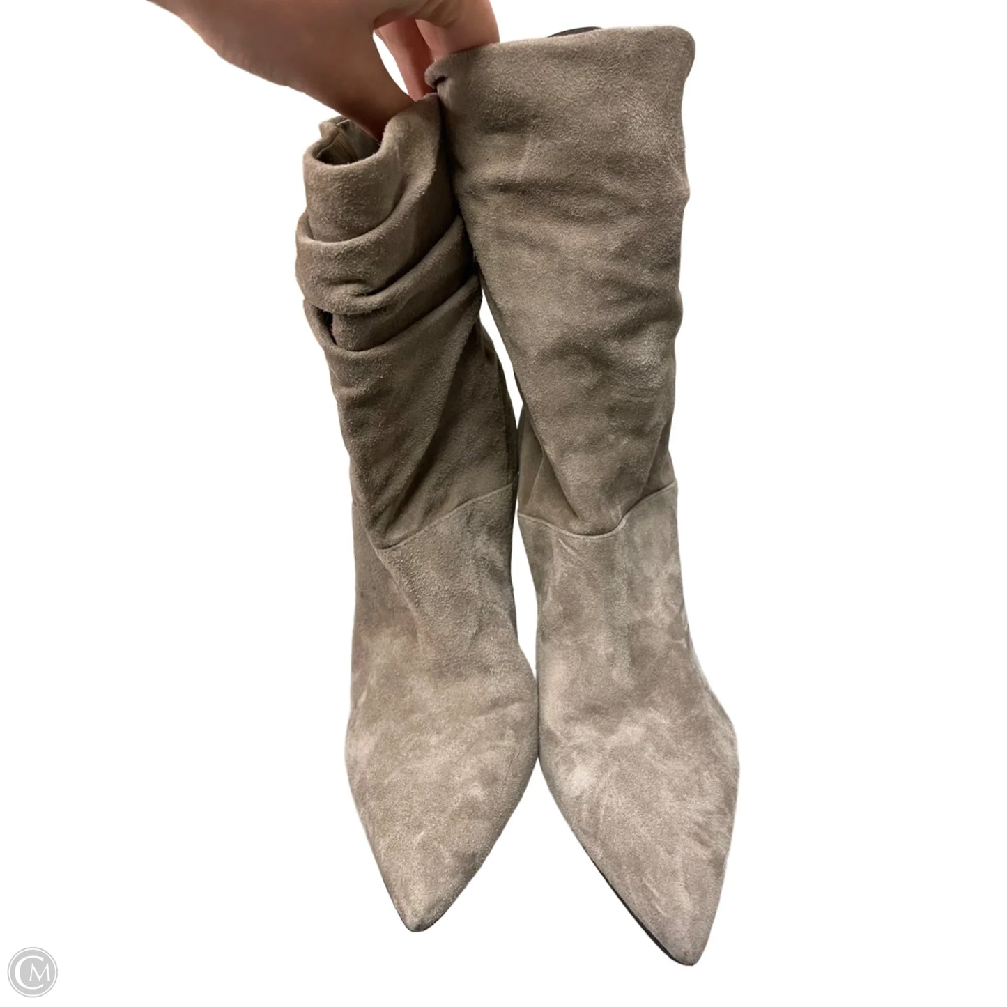 Boots Mid-calf Heels By Nine West In Grey, Size: 8.5
