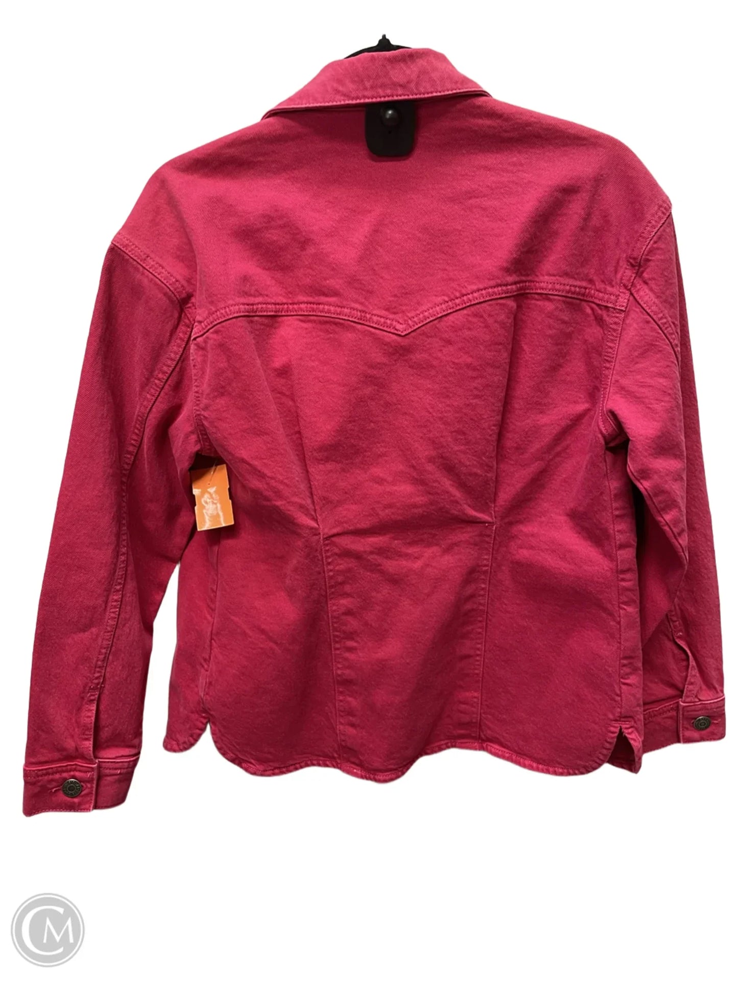 Jacket Denim By Desigual In Pink Denim, Size: S
