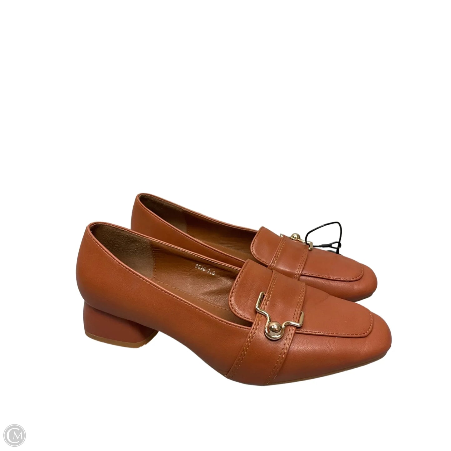 Shoes Heels Block By Clothes Mentor In Brown, Size: 7.5