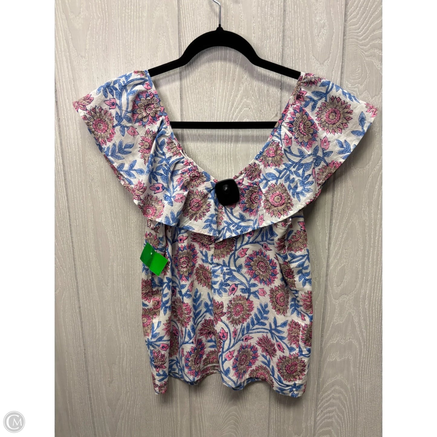 Blouse Short Sleeve By J. Crew In Floral Print, Size: Xs
