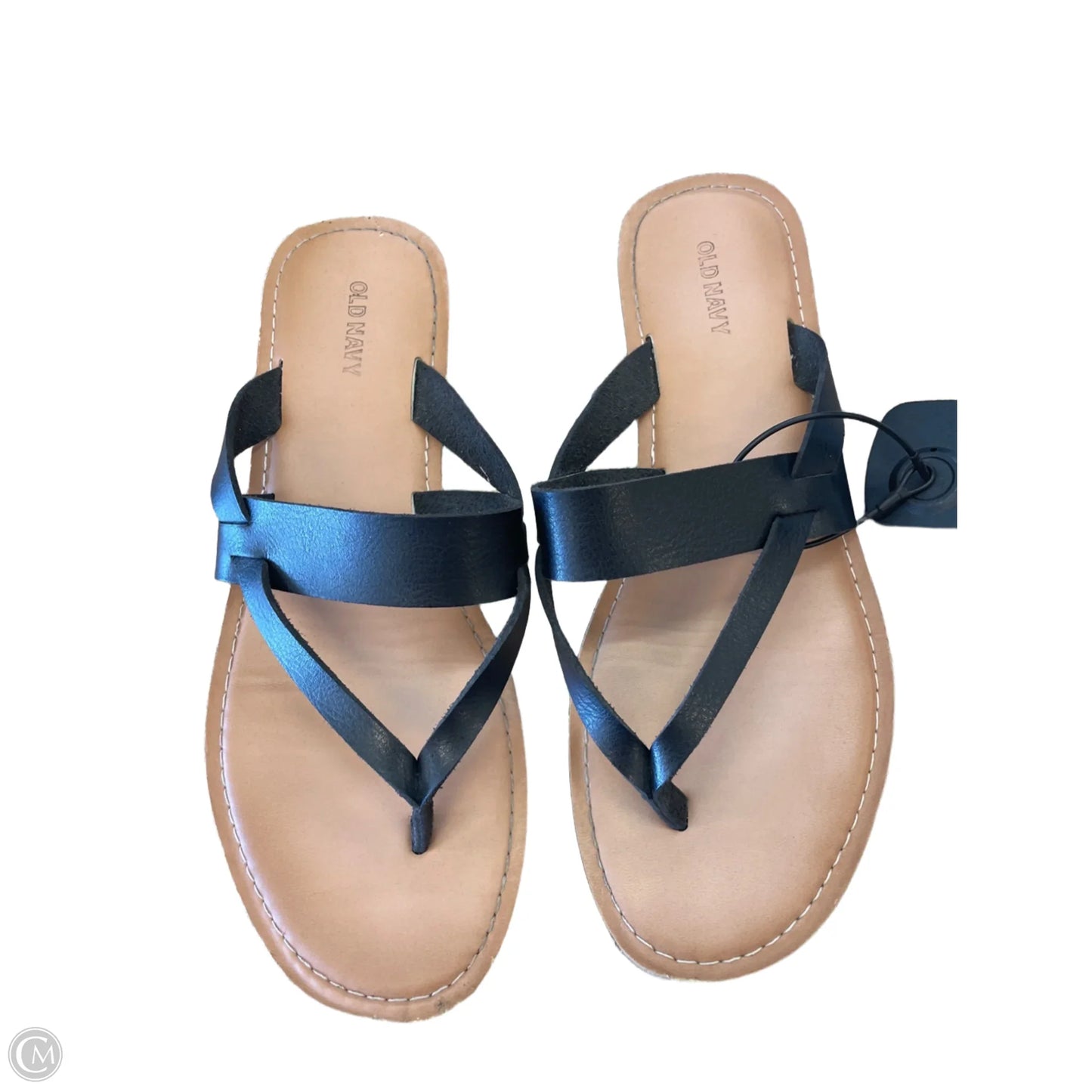 Sandals Flats By Old Navy In Black & Tan, Size: 9