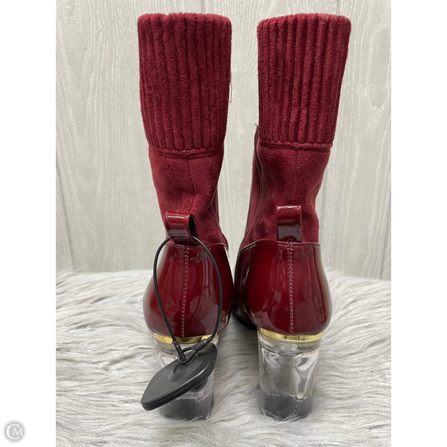 Boots Ankle Heels By Ashley Stewart In Red, Size: 9