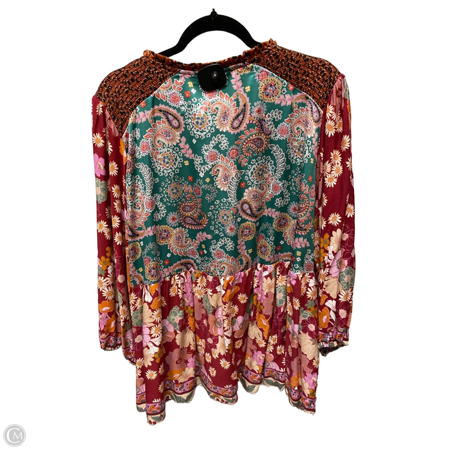 Blouse Long Sleeve By Umgee In Multi-colored, Size: 2x