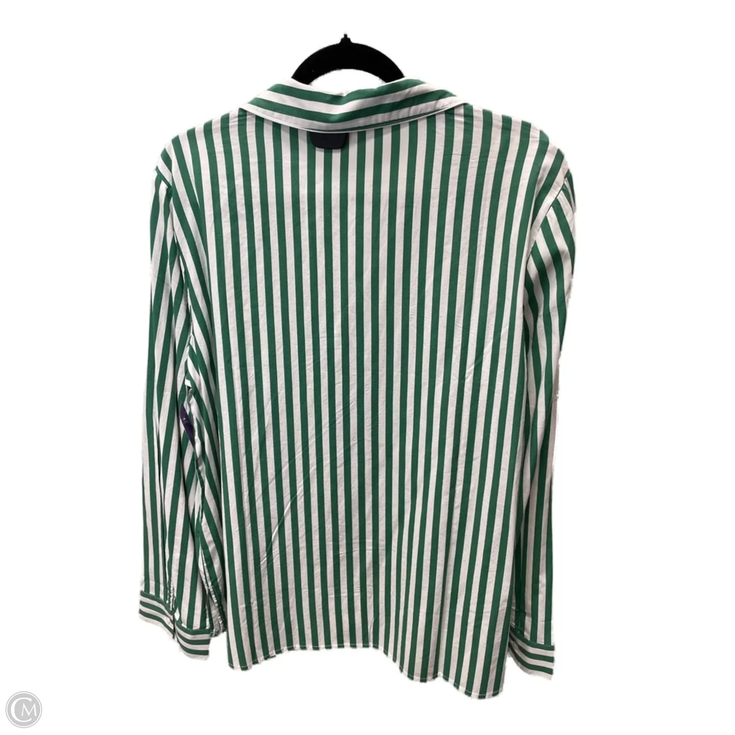 Blouse Long Sleeve By Splendid In Striped Pattern, Size: Xl