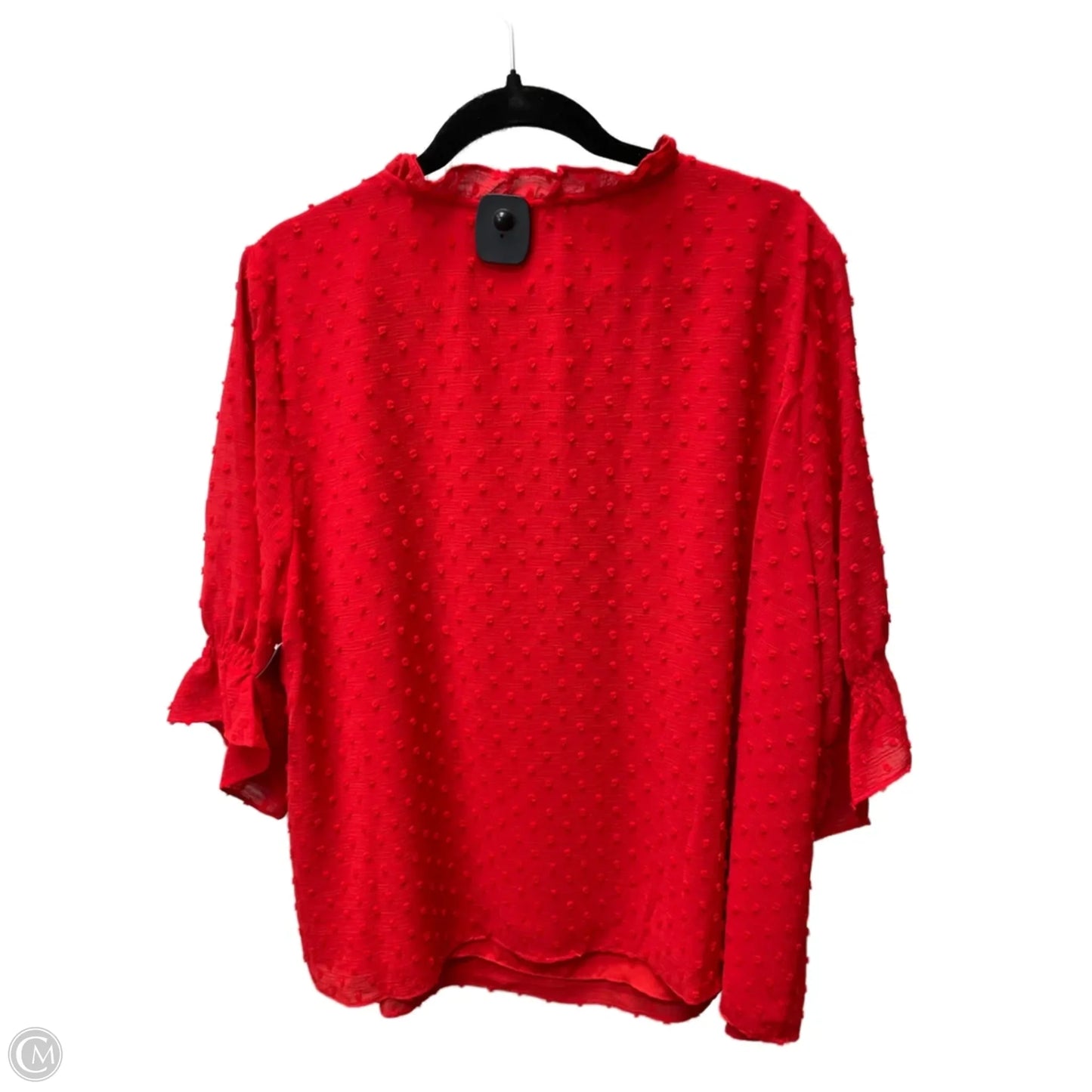 Blouse 3/4 Sleeve By Cece In Red, Size: 2x