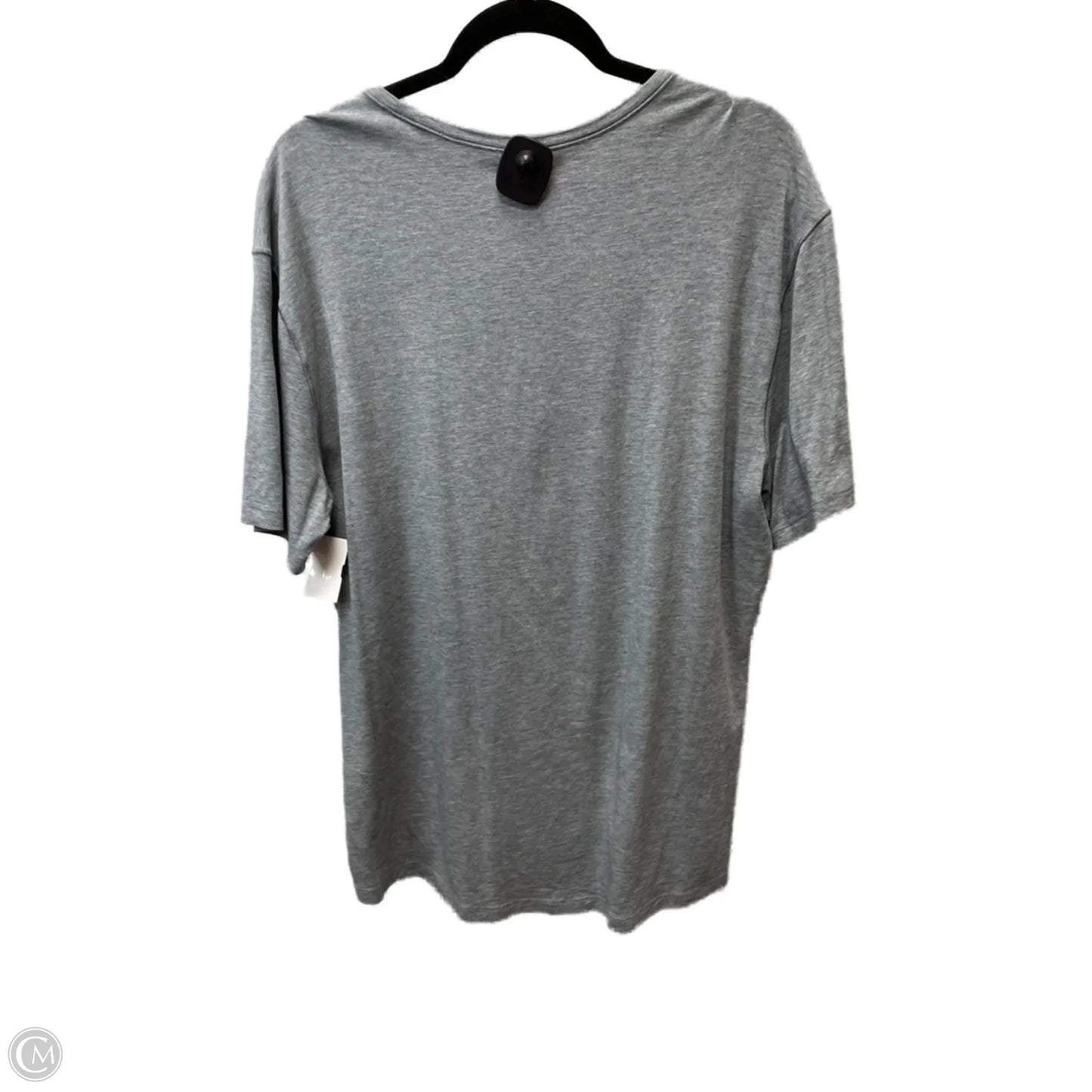 Athletic Top Short Sleeve By Lululemon In Grey, Size: 1x
