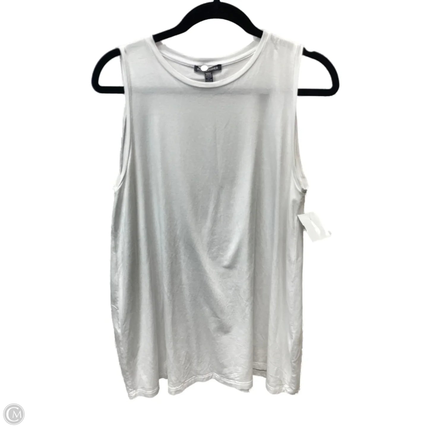 Top Sleeveless By Eileen Fisher In White, Size: M