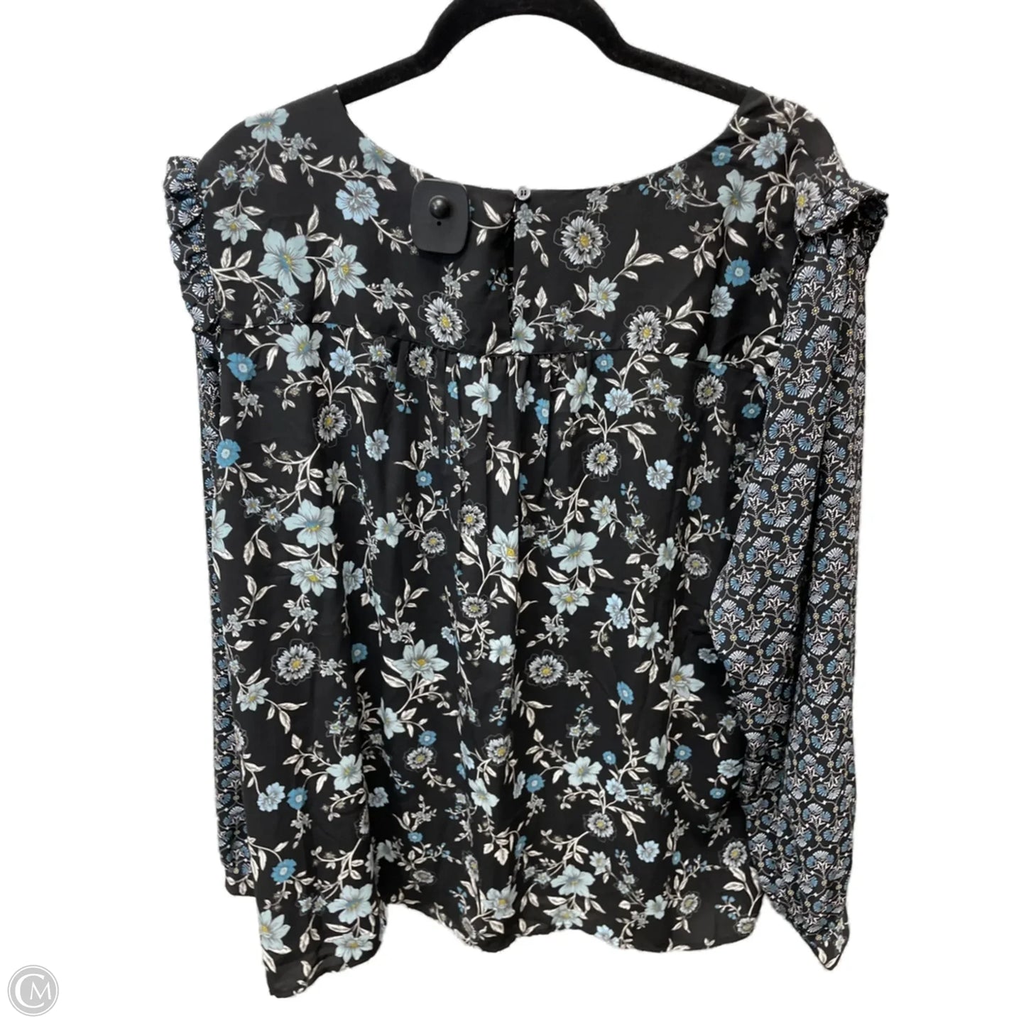 Blouse Long Sleeve By Loft In Floral Print, Size: 1x