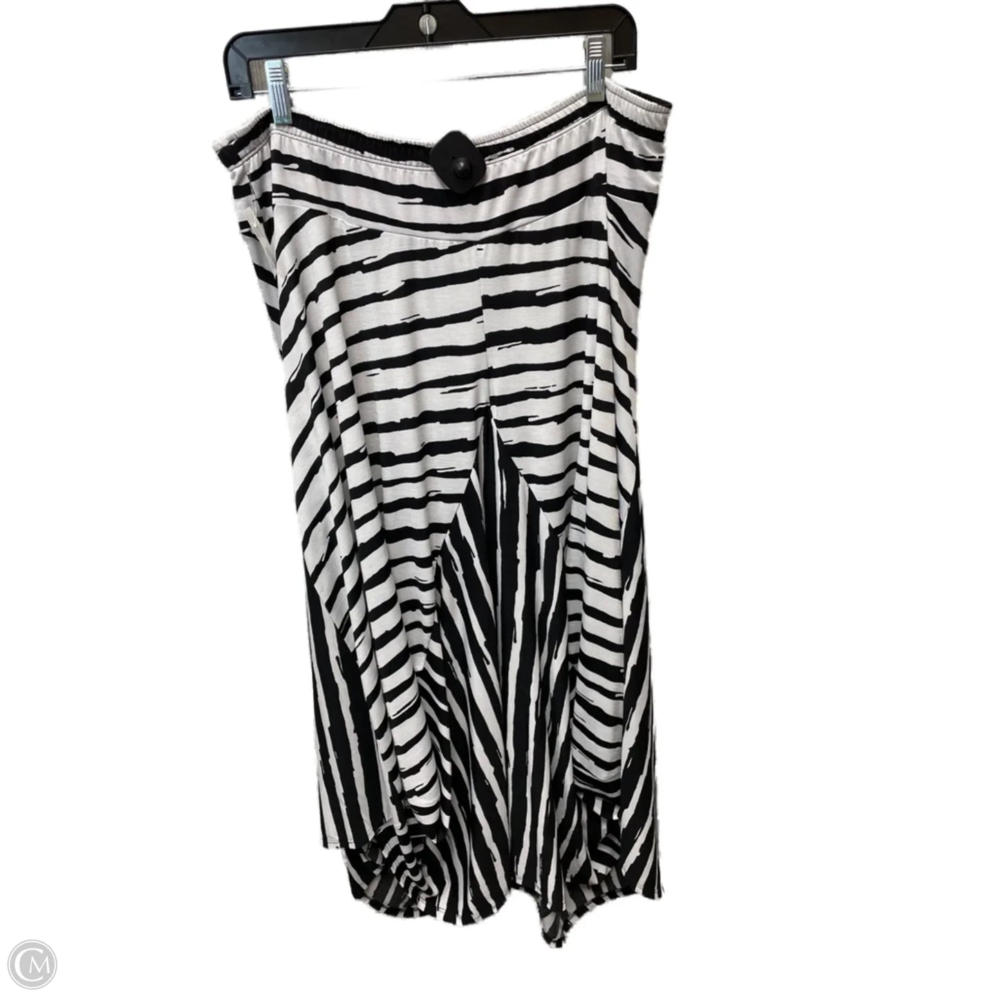 Skirt Midi By Ic By Connie K In Black & White, Size: 18