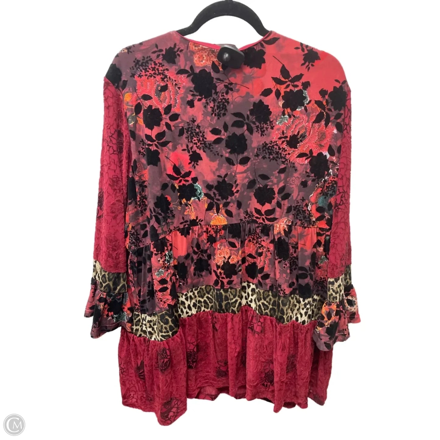 Top Long Sleeve By Calessa In Multi-colored, Size: 2x