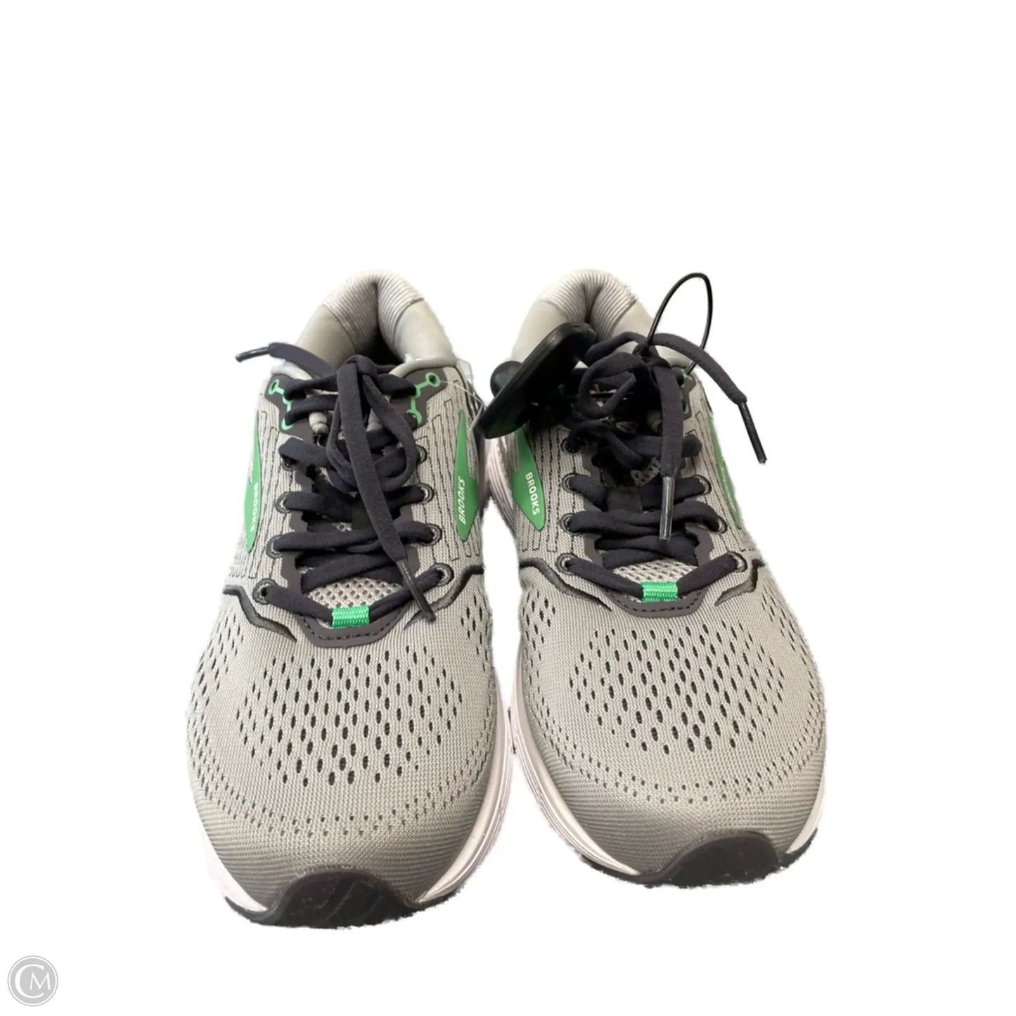 Shoes Athletic By Brooks In Green & Grey, Size: 7.5