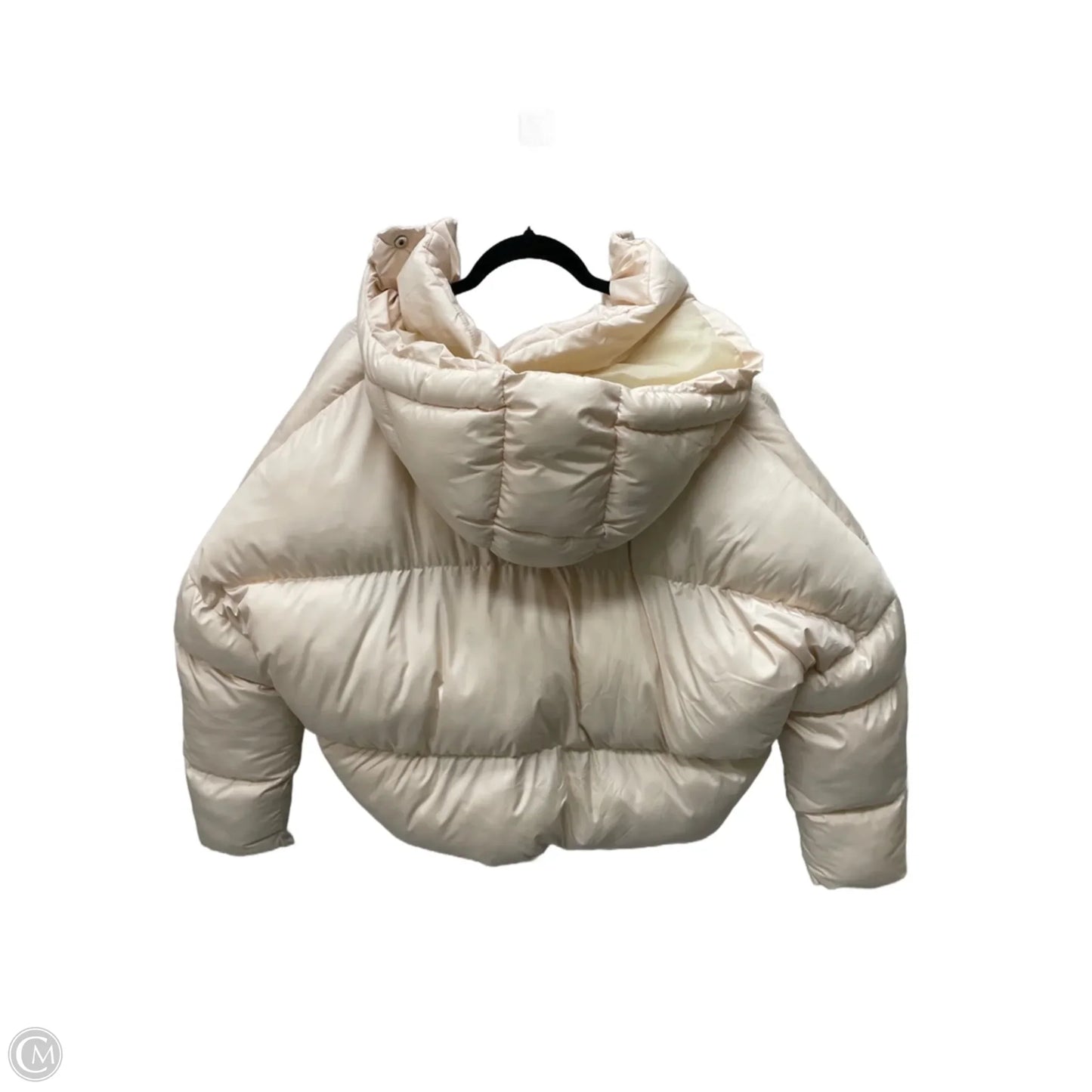 Coat Puffer & Quilted By Pretty Little Thing In Cream, Size: S