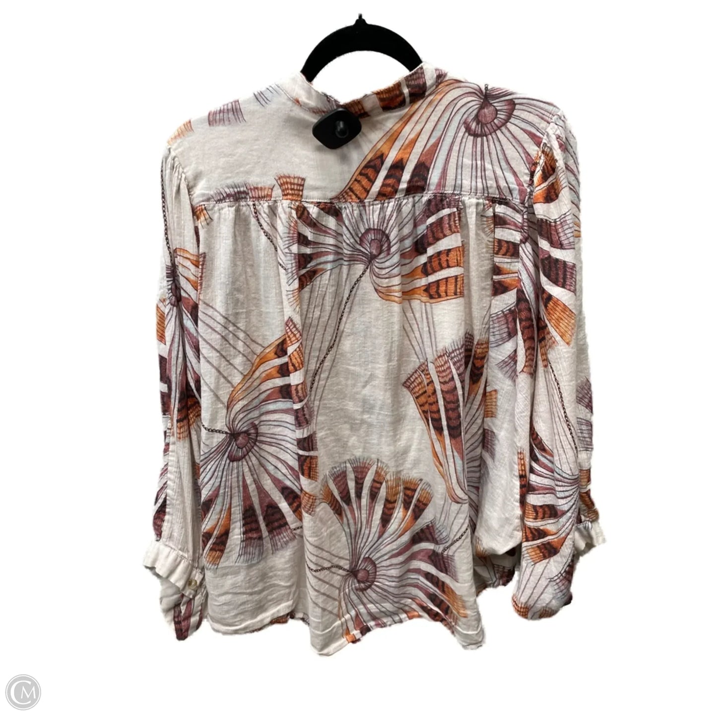 Top Long Sleeve By Pilcro In Orange & Pink, Size: L